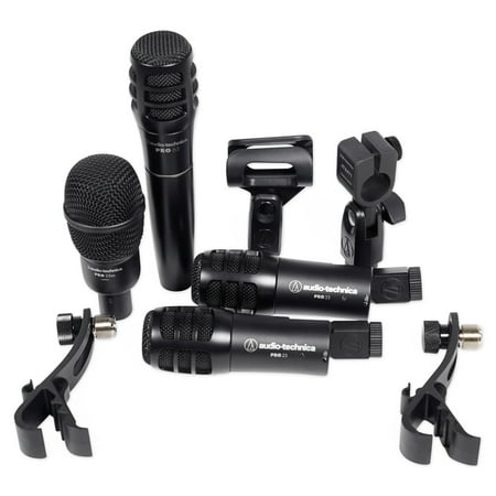 Audio Technica Pro Drum Microphone Kit w/ (4) Mics For Church Band Sound (Best Sounding Drum Kits)