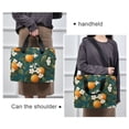 thumbnail image 6 of FORMRS 16" Laptop Bag Carrying Sleeve Case with Handle Travel Shoulder Briefcase, Green Floral Orange, 6 of 8