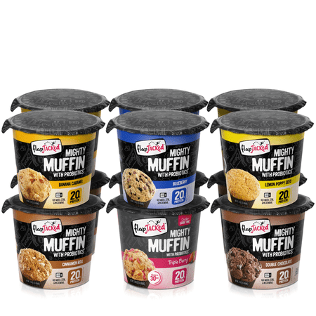 FlapJacked Mighty Muffin Power Breakfast Variety Pack, 12