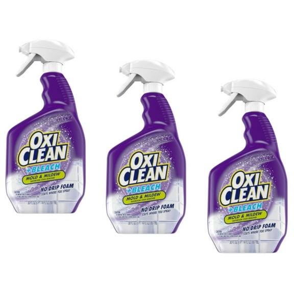 OxiClean Mold & Mildew Stain Remover with Bleach No Drip Foam, 30 oz. (Pack of 3)
