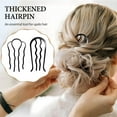 thumbnail image 4 of RUseeN 7 Pcs Metal Hair Fork French Twist Comb for Updo Bun, U Shape Hair Pin Hair Clips Combs for Women Hair Accessories, Black, 4 of 7