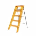thumbnail image 1 of predolo Folding Step Ladder Transparent 3 Step Ladder Portable Acrylic Folding Stool for Small Apartment, Kitchen, Wardrobe, Orange, 5-step, 1 of 9