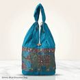 thumbnail image 3 of ArtKosh Women's Cotton Embroidered Elephant Tote Bag, Blue, 3 of 4