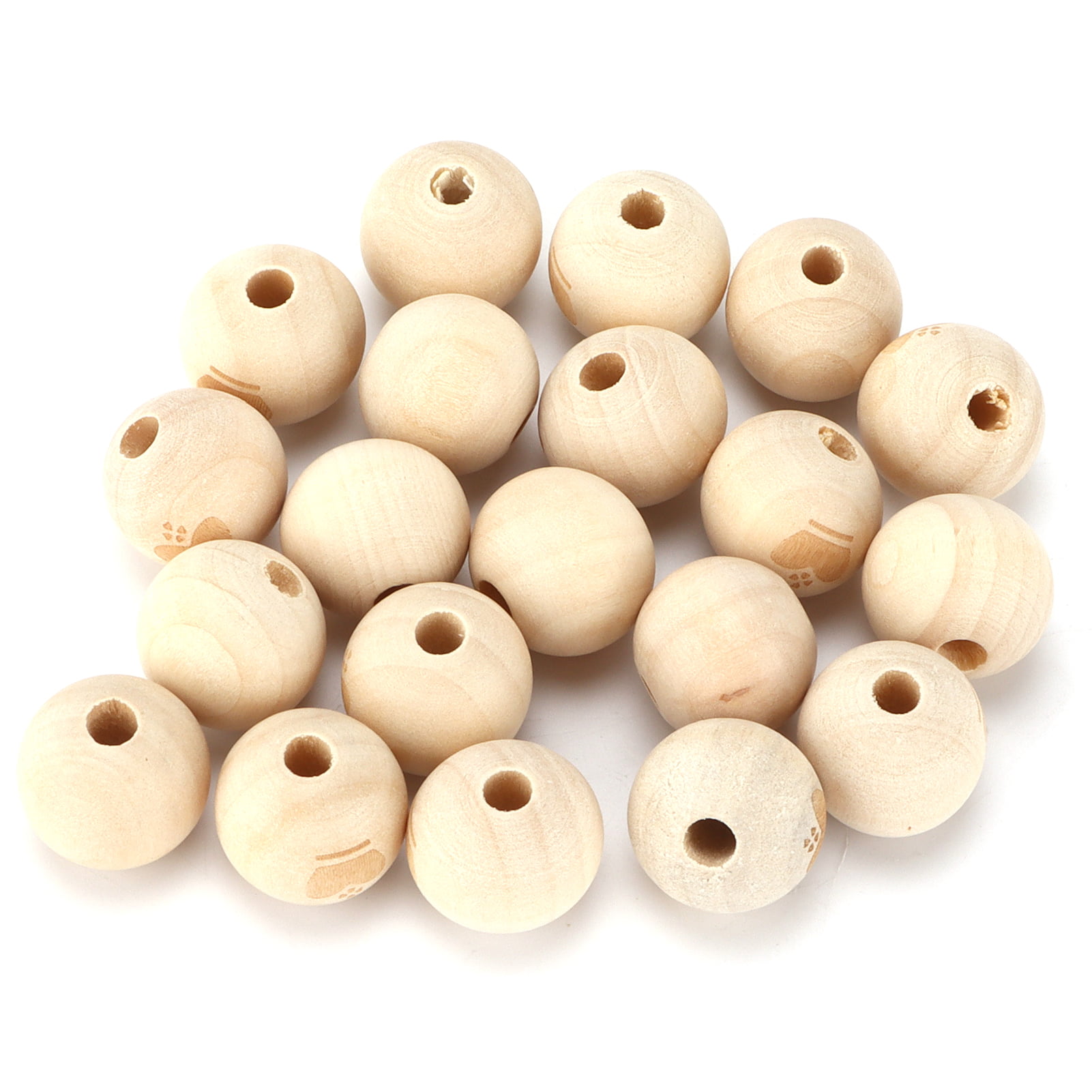 10x Flat Oval Wood Spacer Bead 30mm Natural Wooden Beads Macrame Necklace DIY 