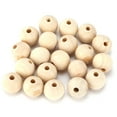 thumbnail image 2 of 20 piezas cuentas de madera redondas de Color madera, cuentas con patrón bonito a granel con agujero para manualidades DIY, regalo de decoración de Graffiti, 2 of 5
