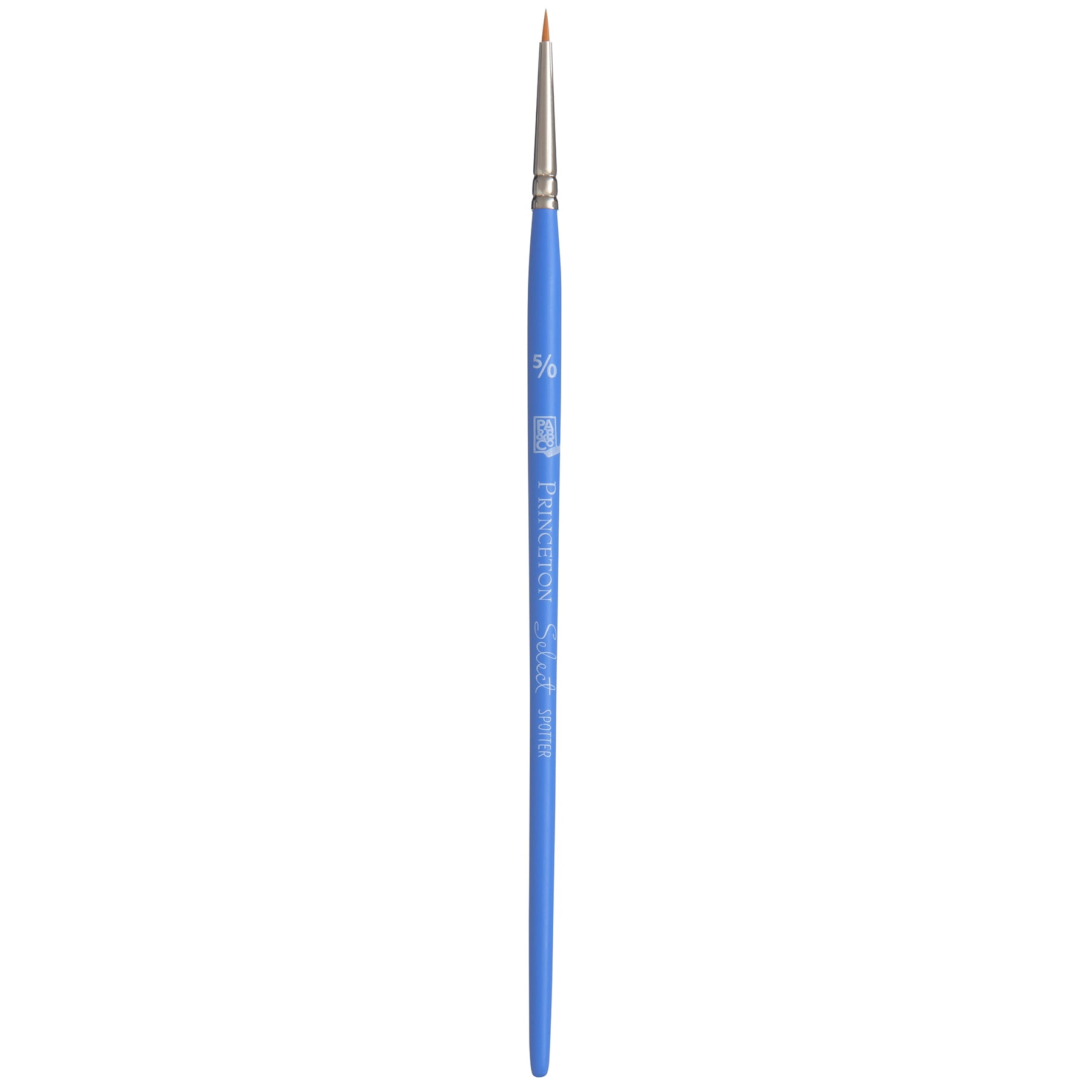 Princeton Select Artiste Spotter Brush, Synthetic Bristles, Short Handle Mixed Media Paintbrush, Jewel Blue, Size 5/0, Pack of 6