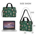 thumbnail image 3 of FORMRS 16" Laptop Bag Carrying Sleeve Case with Handle Travel Shoulder Briefcase, Green Christmas Gingerbread, 3 of 8