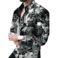 thumbnail image 1 of Camisas florales de anacardo para hombre, novedad de primavera de , cárdigan de solapa con estampado 3D, camisa delgada de sección delgada, camisa de manga larga para hombre con botón, 1 of 6