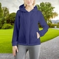 thumbnail image 2 of Breezora Womens Lightweight Oversized Hooded Spring Jacket Thin Layer Outerwear Plus Size L Size Navy, 2 of 5