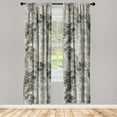 thumbnail image 3 of Ambesonne Geometric Curtains, Gold Cubes 3D Style Art, Pair of 28"x84", Dark Yellow and Pale Grey, 3 of 5