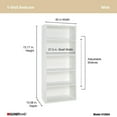 ClosetMaid Bookshelf with 5 Adjustable Shelves & Closed Back Panel