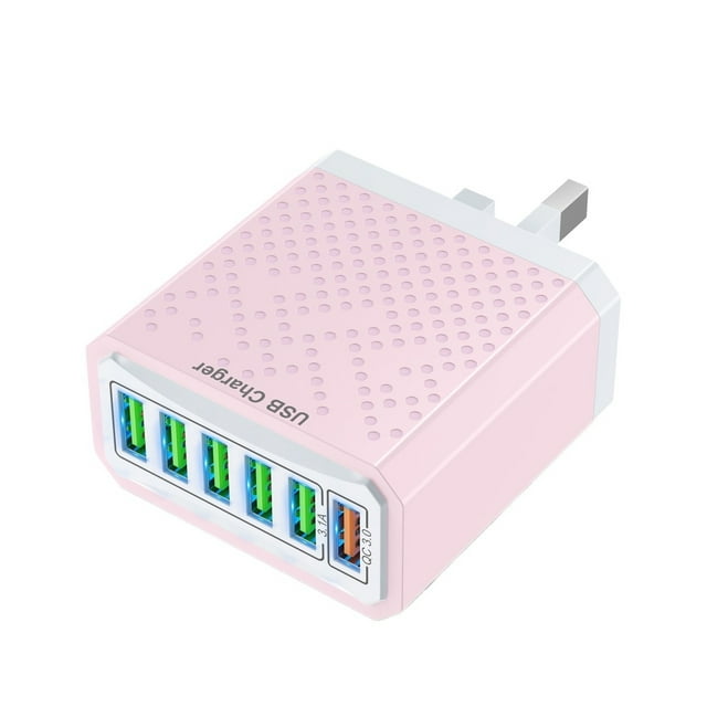 6 Ports USB Charger 3.1A Fast Charger 6 in 1 Multi Charger US Plug Charger Adapter