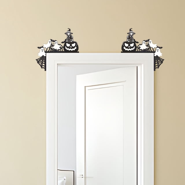 ShinYu Halloween Door Frame Decoration Pumpkin Castle Wooden Ornaments Ghost Festival Decoration Web Doors And Corner Hanging Decoration