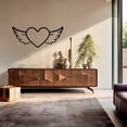 thumbnail image 5 of LaModaHome Winged Heart Metal Wall Art for Romantic Decor, Bedroom - Love Symbol, Angelic Home Accent, Spiritual Living Space, Matte Metal DecorHome Decoration Gift -7.9"x19.7"/20x50cm, 5 of 5