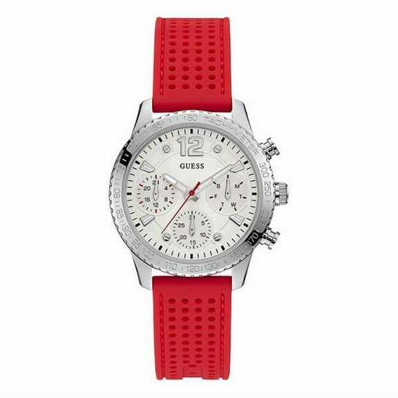 GUESS Women's Marina U1025L2 Red Silicone Quartz Fashion Watch