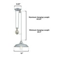 thumbnail image 5 of Westinghouse Lighting  Iron Hill One-Light Galvanized Steel Indoor Pulley Pendant, 5 of 5