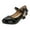 Black, variant on Otqutp Toddler Princess Shoes Girls High Heeled Shoes PU Leather Shoes Princess Dress Shoes Primary School Students Single Shoes