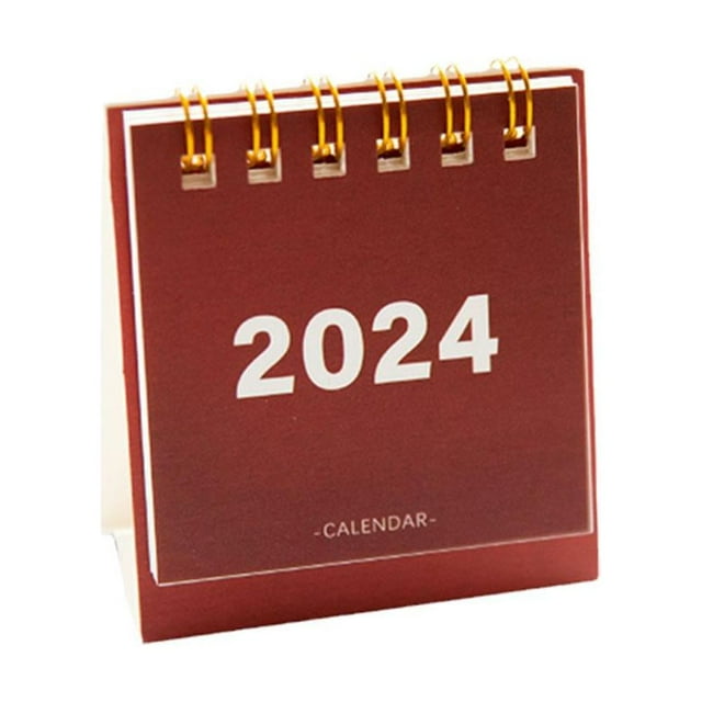 Mini Calendrier de Bureau 2024 Petit Calendrier de Bureau Mini, Horaire Quotidien Bureau