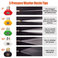 thumbnail image 3 of High Pressure Washer Gun Kit 4000 PSI Short Pressure Washer Spray Gun M22-14mm/15mm Fitting with 5 Spray Nozzle Tips for Car Pressure Power Washers, 3 of 7