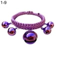 thumbnail image 2 of Flmtop Collier Mignon Mode Ajustable en Nylon pour Chien Chiot Grandes Cloches Collier Fournitures pour Animaux Violet, 2 of 9