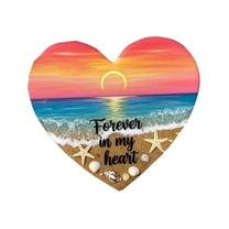 AUDeals Handmade Sea Glass Heart Ornament Fused Beach Glass Cute Gift for Women Mothers Day Valentines Day Wedding Decor Home Decor Beach Wedding Favors