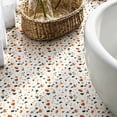thumbnail image 6 of 10 Pcs Warm‑Tone Terrazzo Peel and Stick Floor Tiles, 12x12 in Covers 10 Sq. Ft. Self‑Adhesive DIY Vinyl Flooring, Removable & Waterproof for Bathroom, Kitchen, Walls, Bedroom, 6 of 8