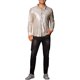 thumbnail image 2 of Camisas holográficas INSPIRE CHIC para hombres, camiseta de manga larga metálica, camisa brillante de disco con botones, 2XL Champagne, 2 of 5