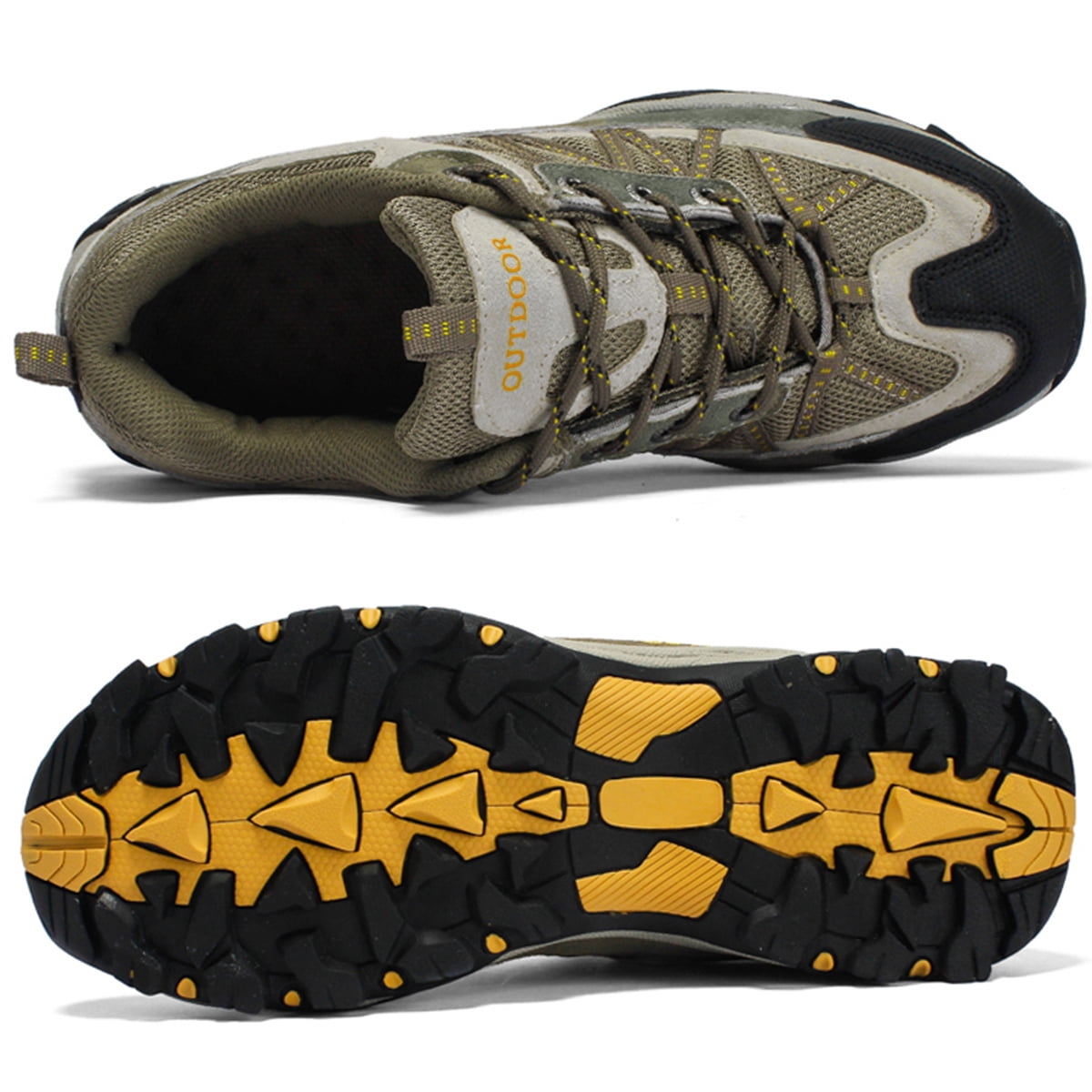 AUXDIQ Hiking Shoes Mens Waterproof Mountain Trekking Shoes Women Breathable Walking Shoes Outdoor Sports Running Camping Climbing