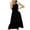 Black, variant on Womens Plus $15 & Under!Summer Plus Size Dresses for Womens 2024 Fashion Casual Solid Color Lace Patchwork Maxi Dress