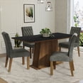 thumbnail image 2 of Juego de Comedor Mesa con Encimera de Madera 4 Sillas Marrón/Negro/Silver Ashley Madesa, 2 of 7