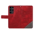 thumbnail image 4 of Designed for Samsung Galaxy S21 Ultra Case Wallet, Men Women Flip Folio Cover with PU Leather Stand Credit Card Holders Slots Wrist Strap Magnetic Clasp Phone Case for Samsung Galaxy S21 Ultra, Red, 4 of 11