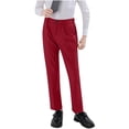 thumbnail image 4 of YOUYEDIAN Boys Dress Pants Slim Fit School Uniform Pants for Boys Adjustable Waist Trousers (Red, 6-7 Years), 4 of 6