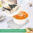 thumbnail image 3 of Yayeee Pot Holders Kitchen Heat Resistant with Pocket 7"x9.8" Cotton Oven Cooking Hot Pads, Beige Christmas Trees, 3 of 7