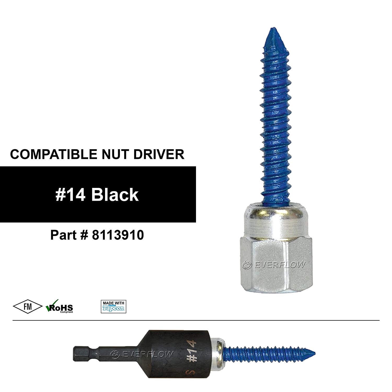 5/16 x 1 3/4 in. Sammys Rod Anchor Super Screw with 3/8 in. Threaded Rod Fitting, for Concrete (Pkg.=25)