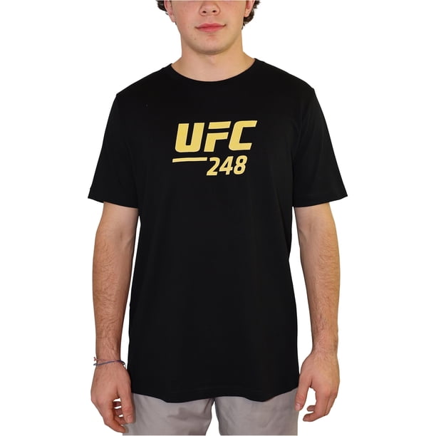 Camiseta con gráfico de dos peleas de título de UFC No. 248 para hombre, negro, grande