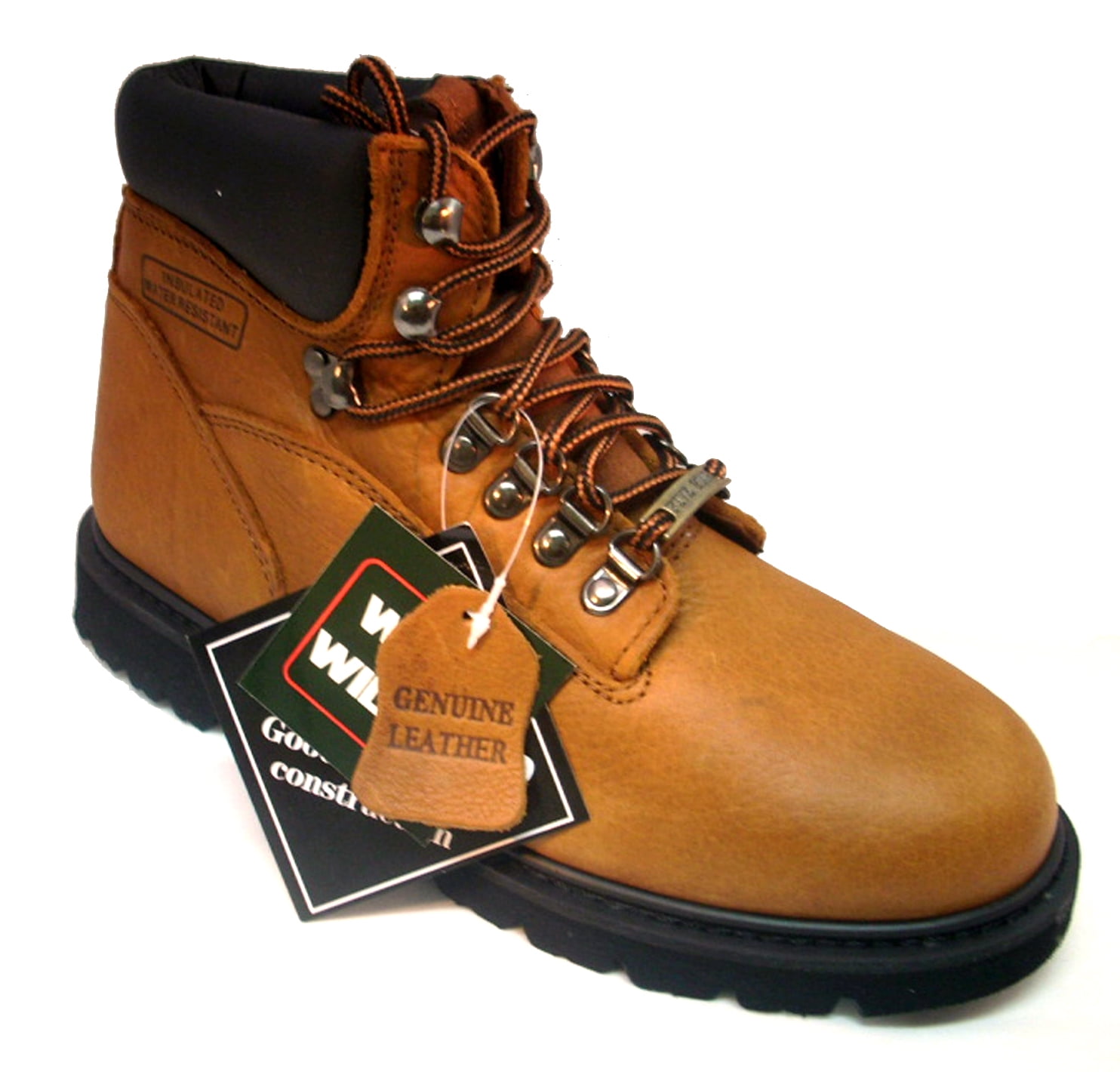 Men's Hiker Boots Tumbled Leather 6" Sierra Waterproof Work Boot