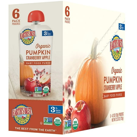 Earth's Best Organic Stage 3 Baby Food, Pumpkin Cranberry and Apple, 4.2 oz. Pouch (Pack of (Best Food To Sell On A Food Truck)