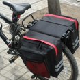 thumbnail image 2 of Double Pannier Water-Resistant Side Bags Large Compartments Quick Release for Cargo Rear Rack Saddle Bag Pannier Rack Bike Bag - Red, 2 of 9