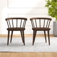 thumbnail image 2 of Riley Mid-Century Modern Solid Wood Dining Chair in Brown (Set of 2), 2 of 8