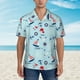 thumbnail image 2 of Balery Sailboats Anchors Camisas hawaianas de manga corta para hombre, camisas playeras de corte holgado, camisas de vacaciones con botones,Large, 2 of 7