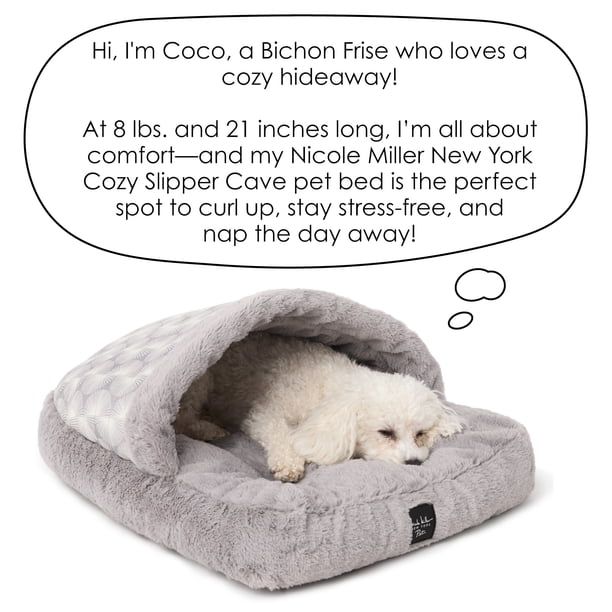 NICOLE MILLER NEW YORK PET Kendall Fluted Geo Cozy Slipper Cave
