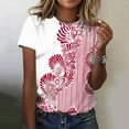 thumbnail image 4 of JTZGDY Boho Floral Tops for Women Loose Fit Casual Summer Short Sleeve Vintage Printed Crewneck Basic Workout Tees Shirt Trendy Oversized Pullover Tops Multicolor#03 XXXL, 4 of 6