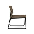 thumbnail image 4 of Lesro Gansett Polyurethane Armless Guest Waiting Room Chair in Black/Castillo Quarry Brown, 4 of 5