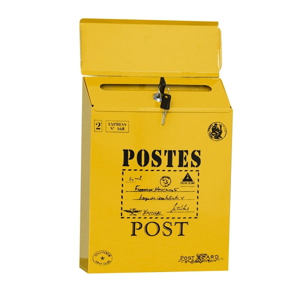 jovati Key Box Wall Mount Vintage Retro Wall Mount Mailbox Mail Postal Letter Newspaper Box