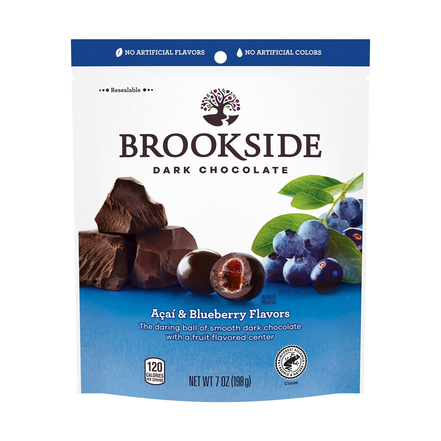 Brookside, Dark Chocolate with Acai and Blueberry Flavors Candy, 7 oz