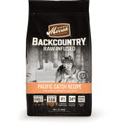 Merrick Backcountry Grain-Free Raw Infused Pacific Catch Recipe Dry Dog Food, 12 lb