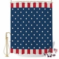 thumbnail image 2 of Shower Curtain, 72" x 72", 4th of July American Flag Red Stripes Stars Independence DayWaterproof Bathroom Curtain Washable Shower Curtain Set with 12 Hooks, 2 of 9