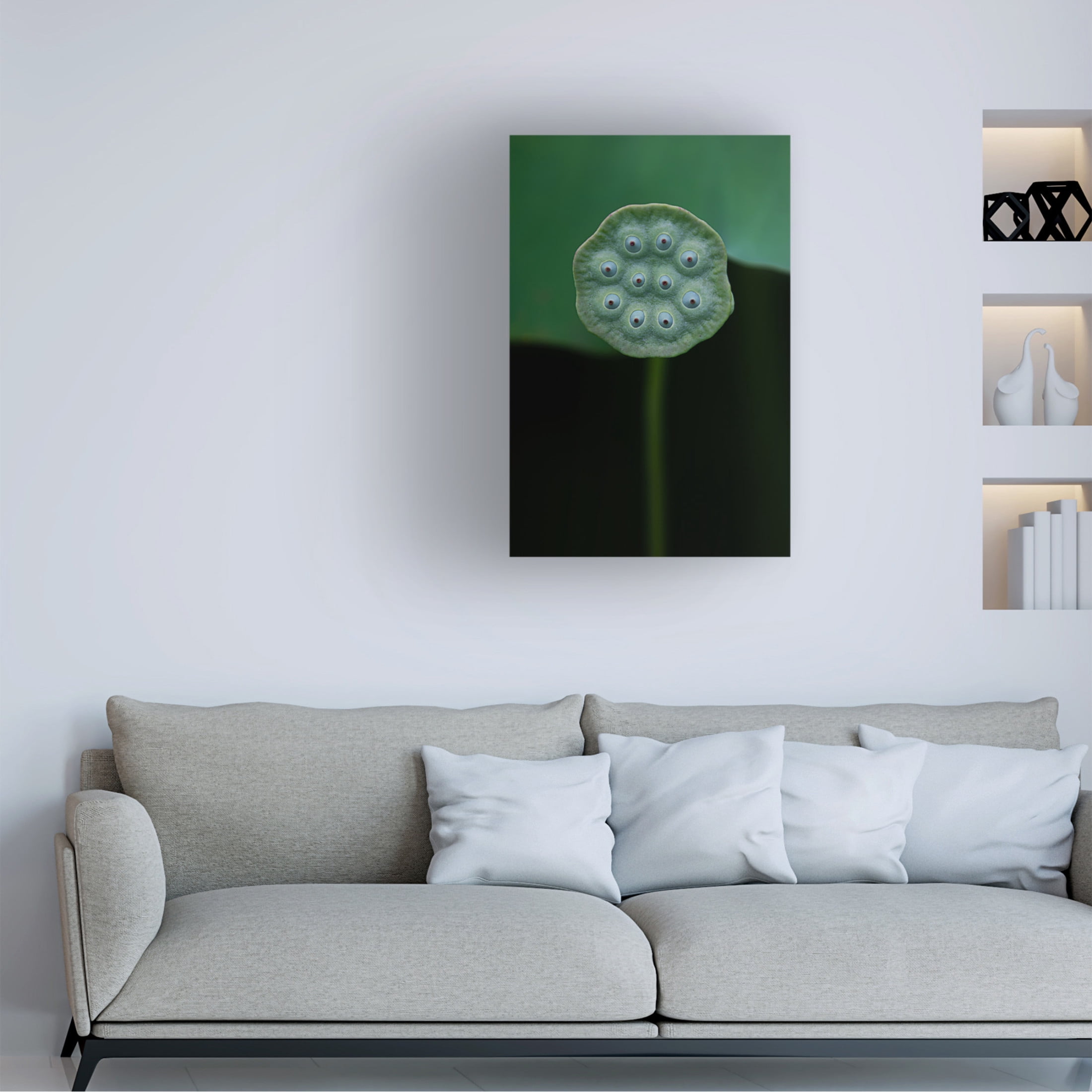 Canvas Wall Art - Yanny Liu 'A Lotus' Wall Art for Living Room, Bedroom, or Office Décor by Trademark Fine Art - 30 x 47 Inches