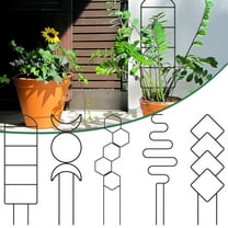 Pluokvzr 5pcs Metal Potted Planting Trellis for Indoor Outdoor Assorted Style Anti Deformation Houseplant Trellis Multipurpose Geometric Shape Bonsai Trellis for Garden Courtyard Balcony