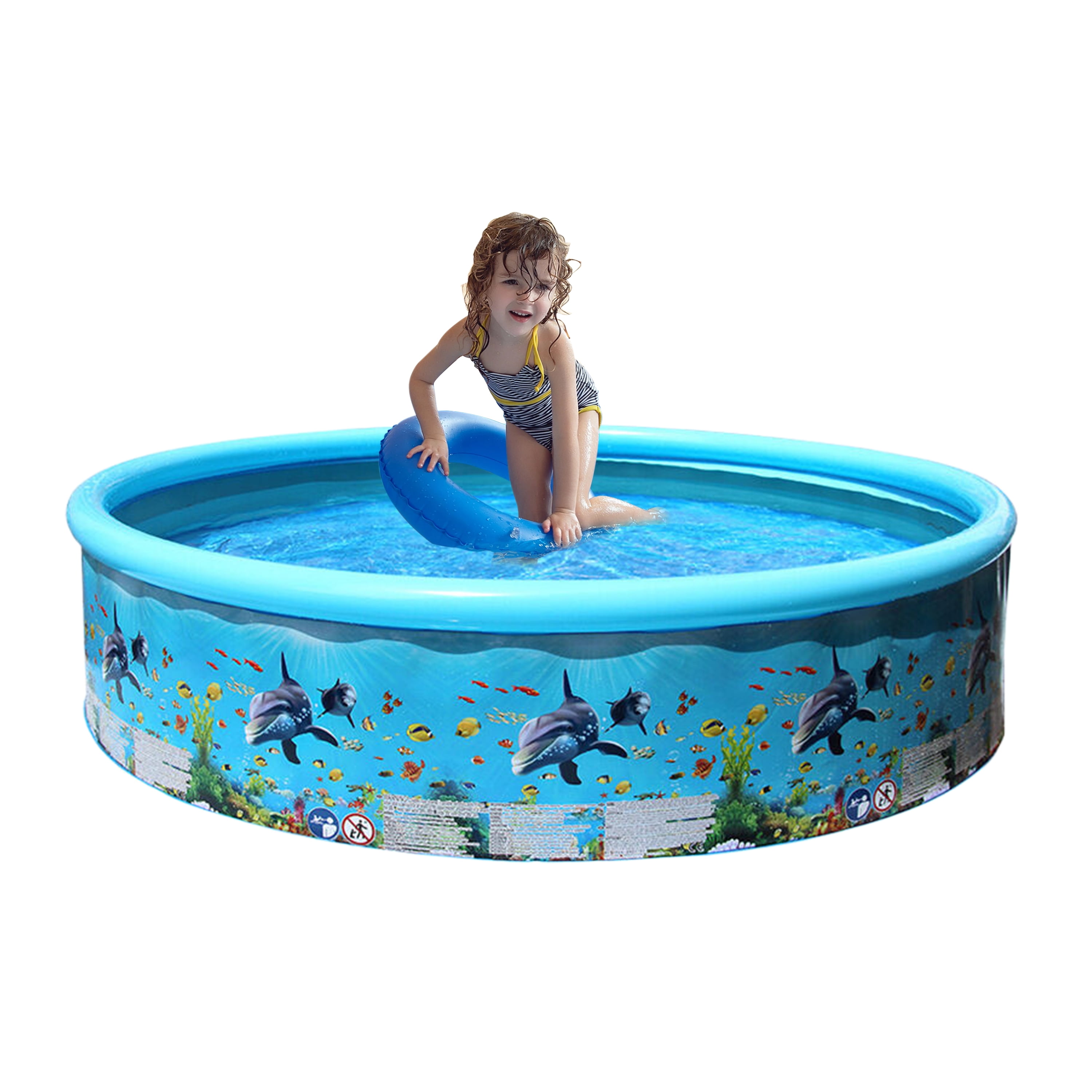 Ltrototea Swimming Pools for Kids and Adults, 49"×11.8" Foldable Kiddie